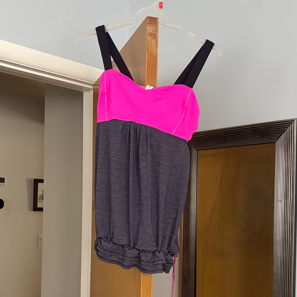 lululemon athletica Pink and Gray Tank Top